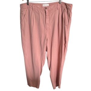 ANTHROPOLOGIE Mauve Rose Pink Women's Casual Pants Pockets Size 22W NEW Tags